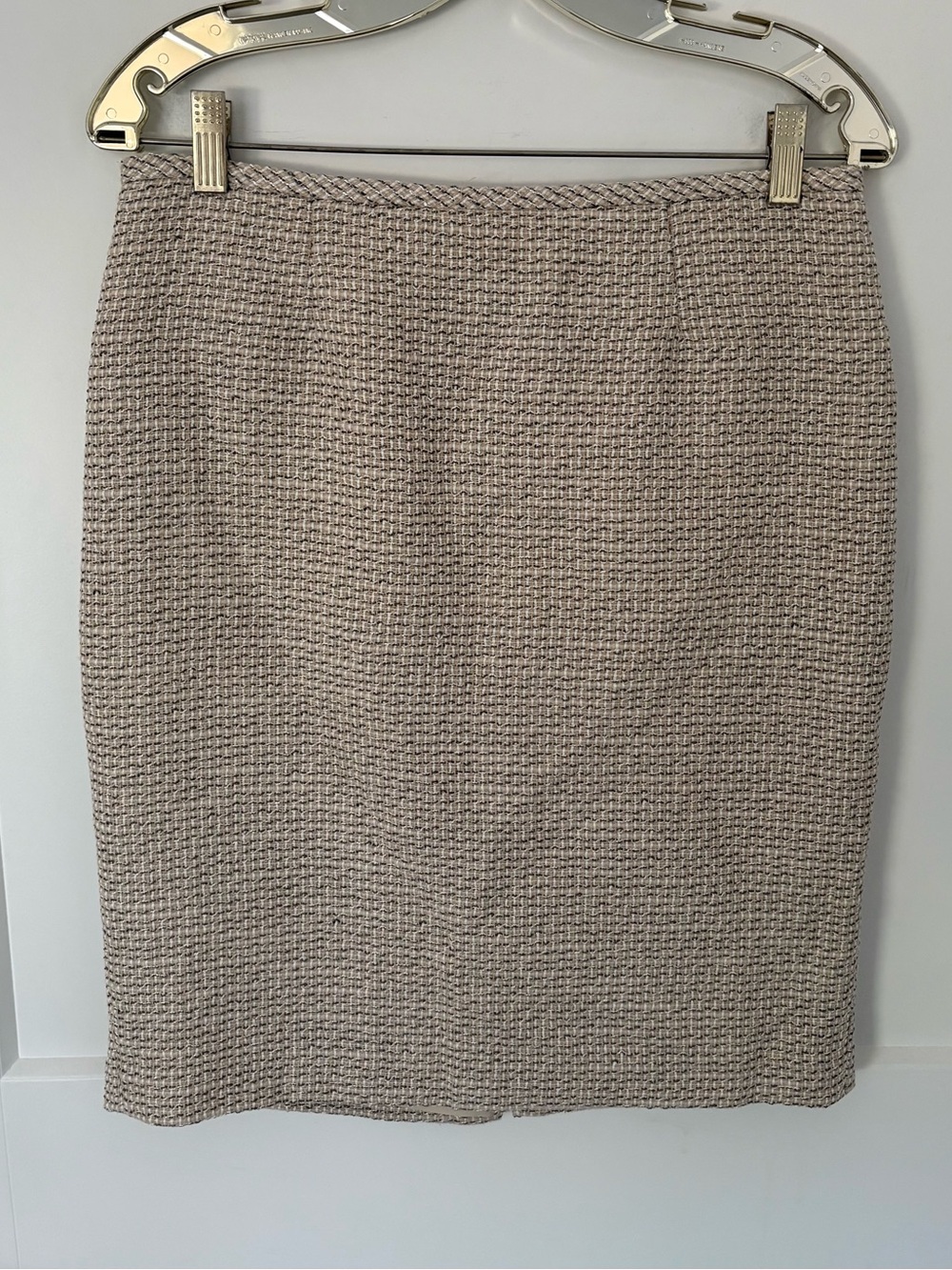 Calvin Klein NWT Tweed Pencil Skirt - Neutral Tan/Beige - Size 10P